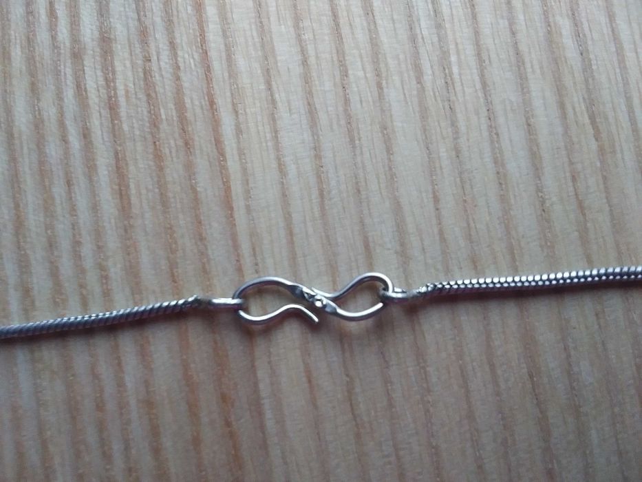 Lancuszek srebrzony dl.45cm szer.1mm