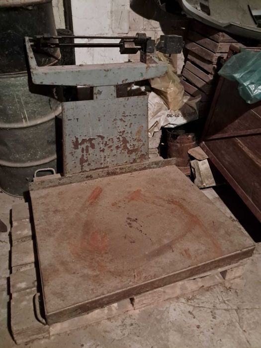 Waga magazynowa suwakowa 500kg 80x60cm sprawna