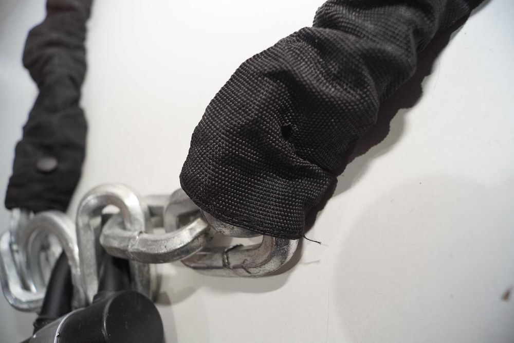 1753 Blokada rowerowa motocyklowa kłódka gruby łańcuch do hulajnogi
