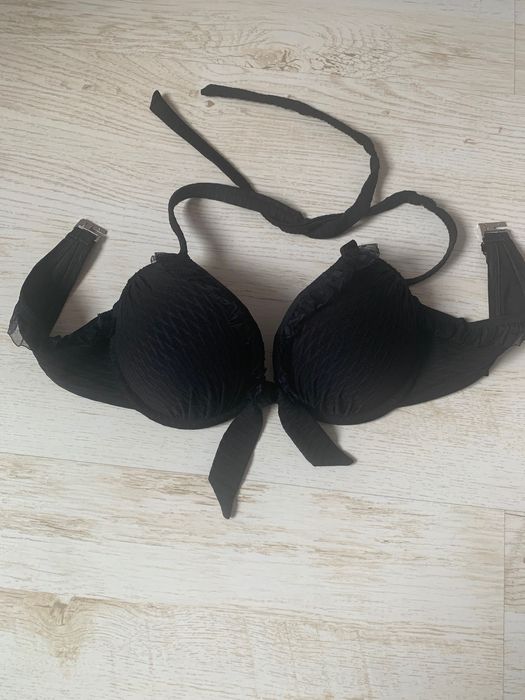 Góra od bikini 75 B biustonosz kąpielowy czarny