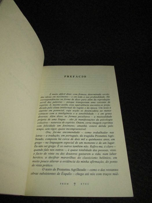 Livro Prometeu Agrilhoado Ésquilo