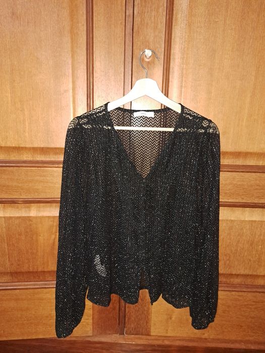 Camisa/túnica, fina com brilho