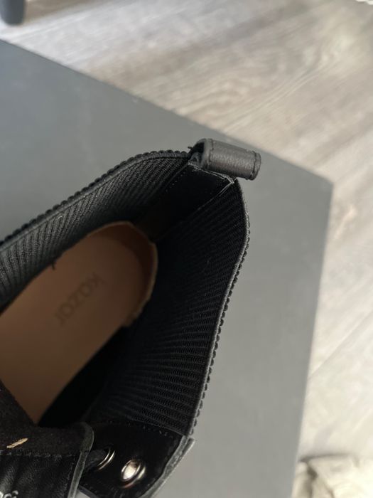 KAZAR - czarne botki/buty ze skóry. Elastyczna cholewka. Rozmiar 37.