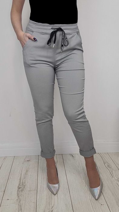 10 KOLOR Cygaretki S-XXL eleganckie spodnie damskie TU M kolor SZARY