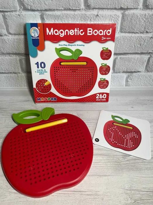 Магнитный планшет для рисования  Magpad магнитная 260 шариков Яблоко