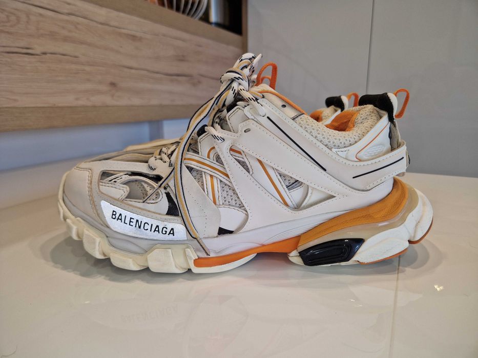 Balenciaga Track White-Orange Full Set Box Sznurówki