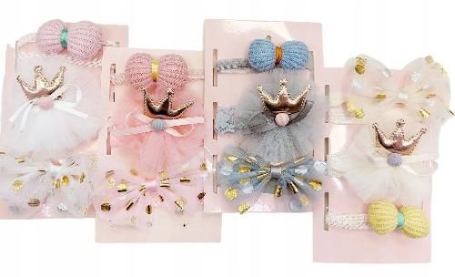 Zestaw 3 opasek dla dziewczynek, 4 kolory