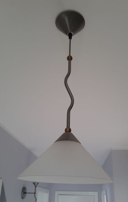 Żyrandol, klosz matowe szkło