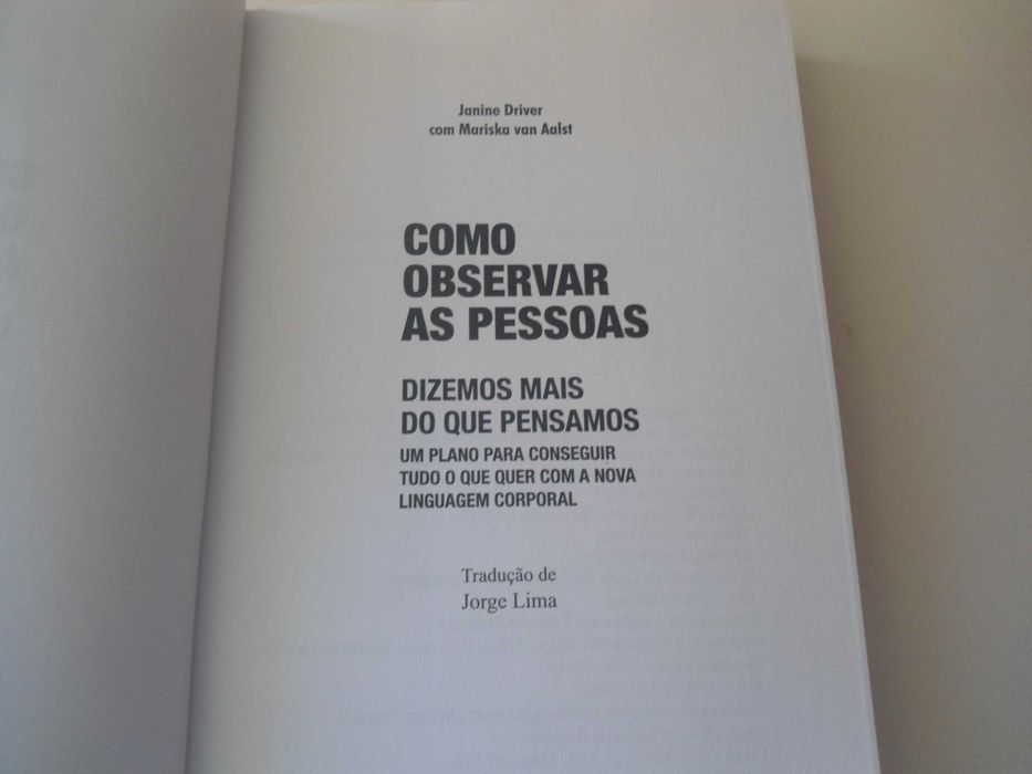 Como Observar as Pessoas de Janine Driver e Mariska van Aalst