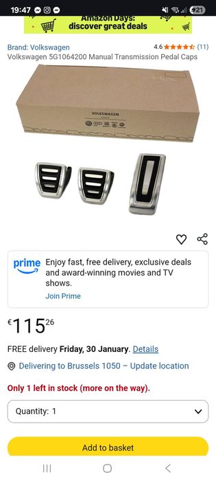 Capa Pedal Volkswagen