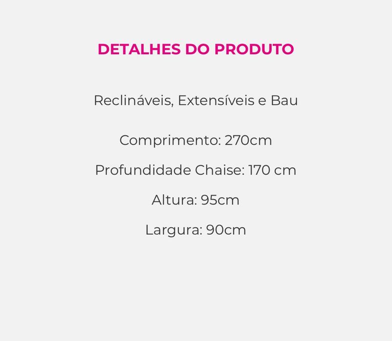 Sofa com Chaise Longue