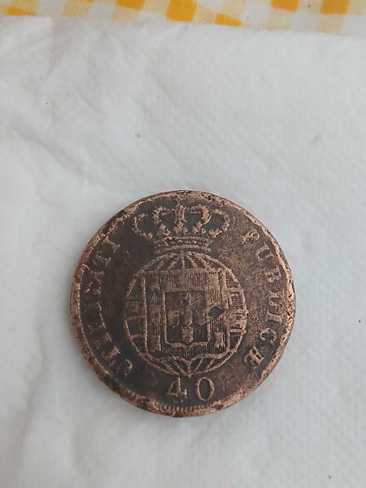 Moeda de 1 pataco ano 1824