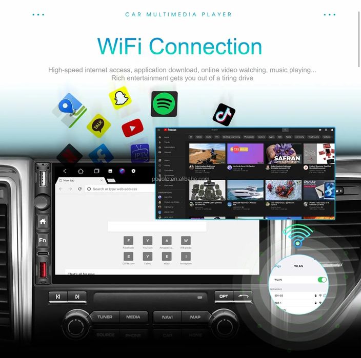 Rádio 7" Android 13 Touch 2/32GB Carplay GPS wifi USB FM Android Auto