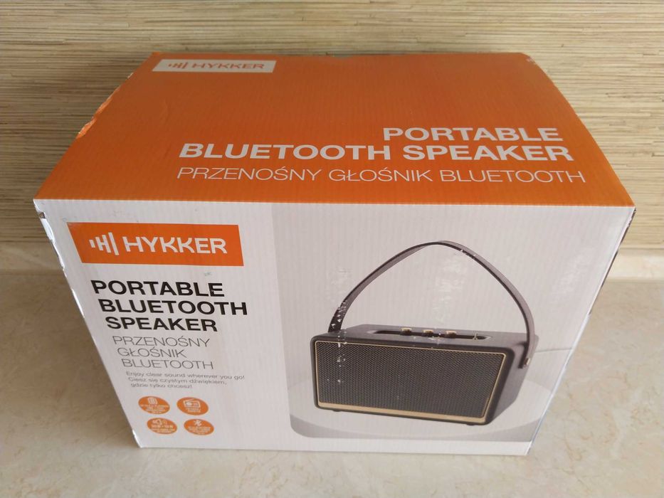 NOWY Głośnik Bezprzewodowy Retro Radio usb 30 W + 10 W BT 5.0 HYKKER