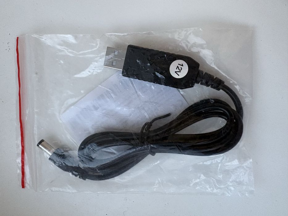 USB кабель живлення 5V-12V для роутера та медіаконвертера