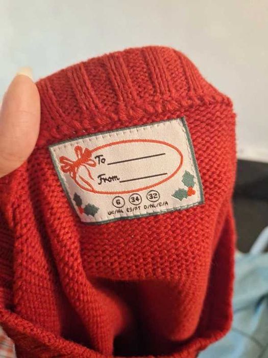 Świąteczny sweterek Atmosphere bałwanek | XS 34 | NOWY