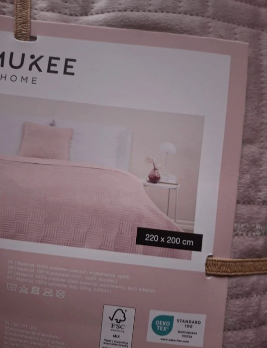 Narzuta welwetowa, aksamitna 220 x 200 nowa, narzuta na łóżko