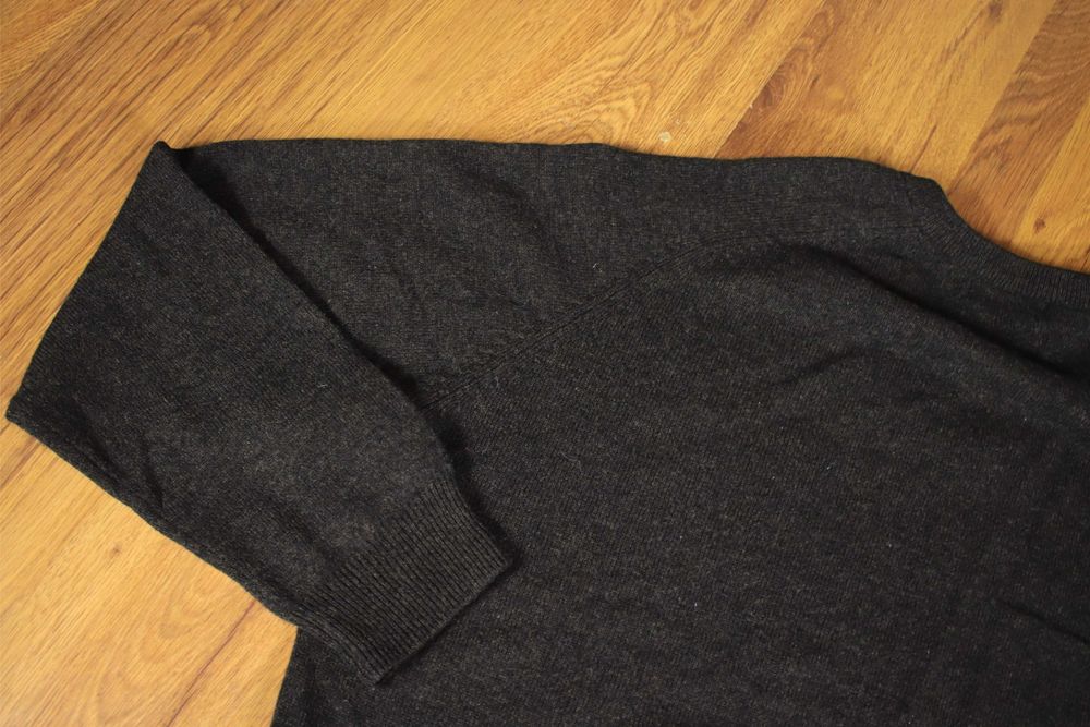 Sweter Blue Harbour r. XL szary męski dekolt V wełniany