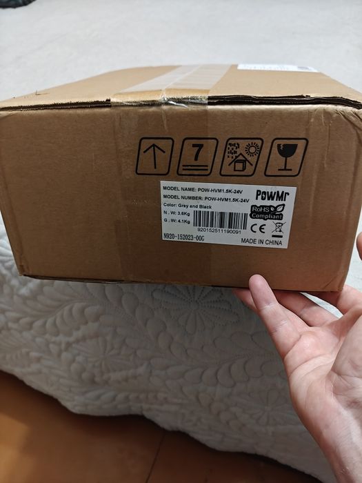 Новий Гібридний інвертор з чистою синусоїдою PowMr 1500W  24V