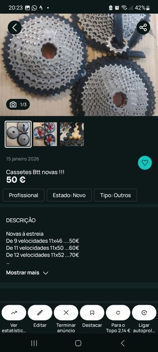 Acessórios para bicicletas oportunidades