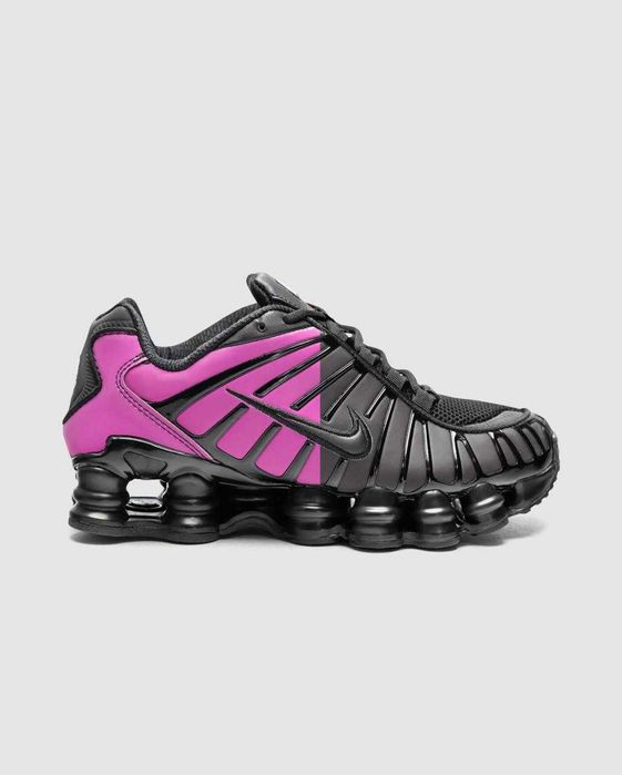 Nike Shox TL University Pink Gradient (36-41) Шокси чорно-рожеві