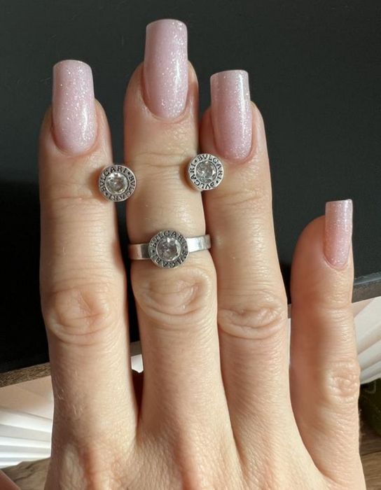 Срібний комплект в стилі Bvlgari