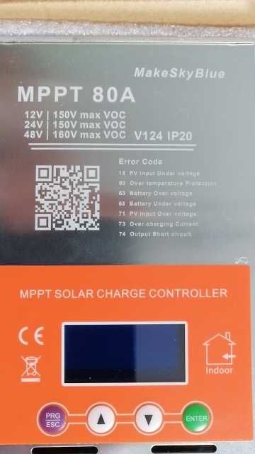 Makeskyblue 80A з wifi v124 mppt контролер.