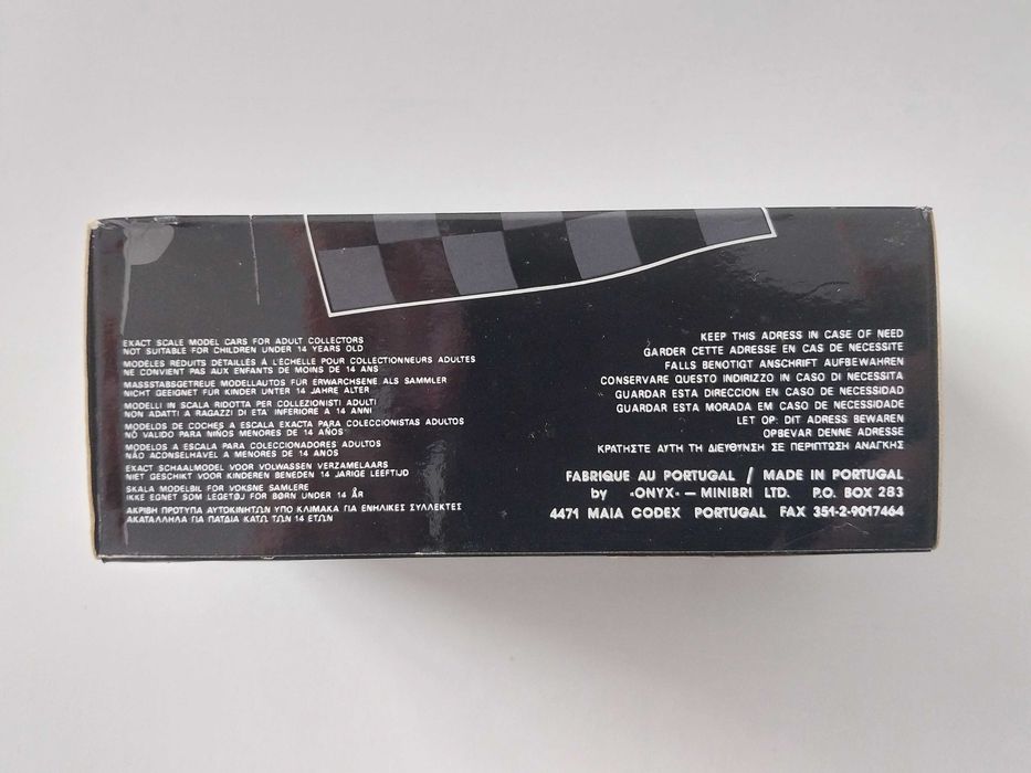 miniatura 1/43 TYRRELL 020 Satoru Nakajima (1991) | edição Onyx