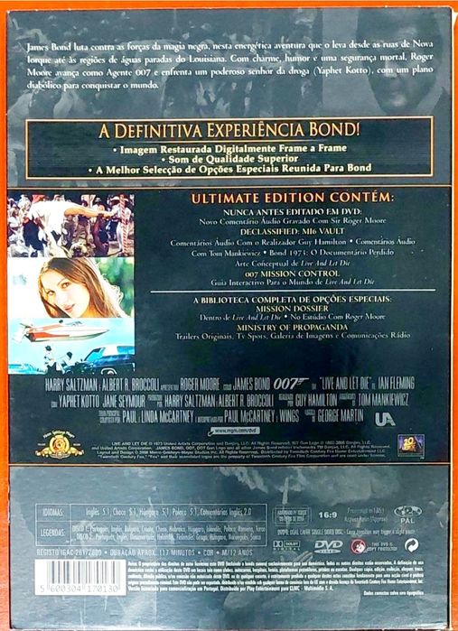 DVD - Dois Filmes 007    James Bond