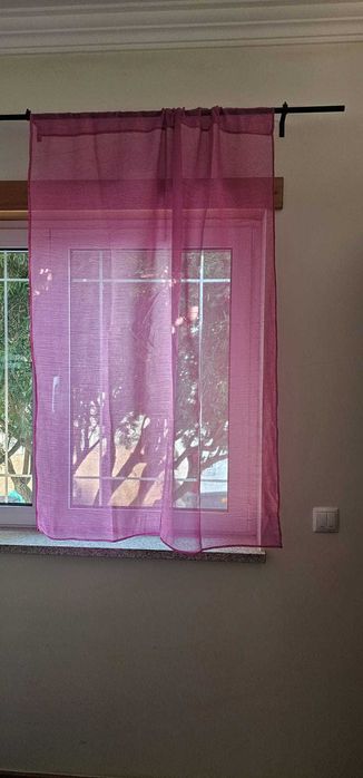 cortinados cor de rosa