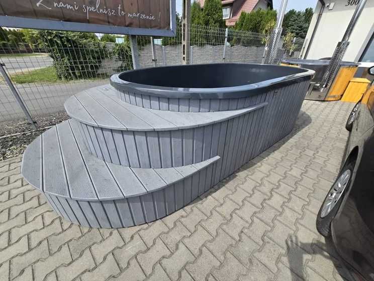 Balia ogrodowa z piecem, jacuzzi, sauna, ruska bania, spa