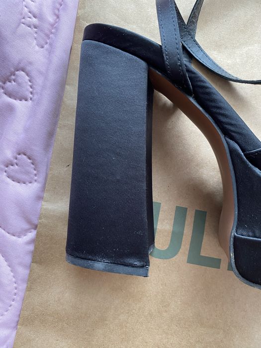 ASOS buty sandały na platformie obcasie na wzór „Versace” r. 38 czarne