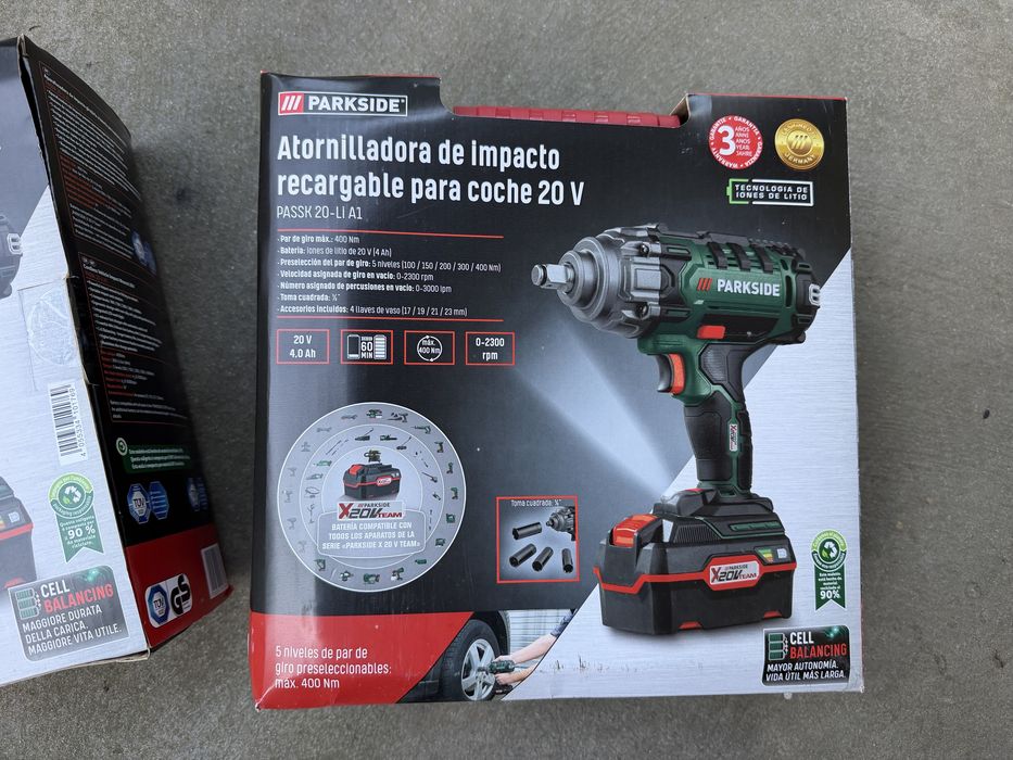 Aparafusadora impacto 20v parkside