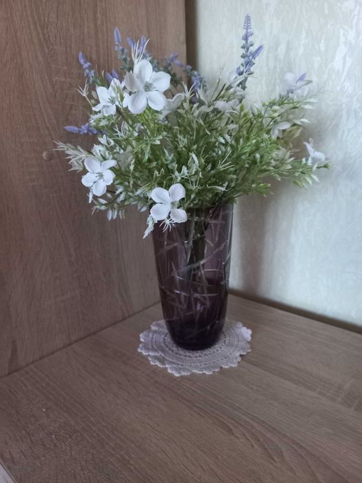 Ваза цветной хрусталь