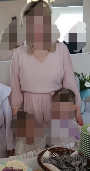 Sukienka solar M pudrowy róż