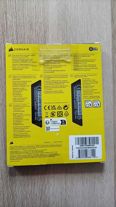 Memória RAM Corsair Vengeance RGB DDR5 NOVO E SELADO