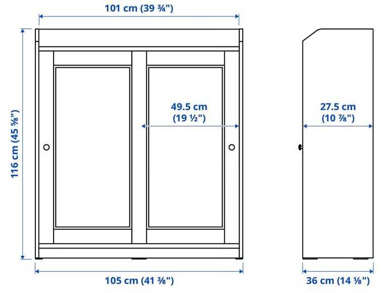 witryna / kredens HAUGA Ikea szara