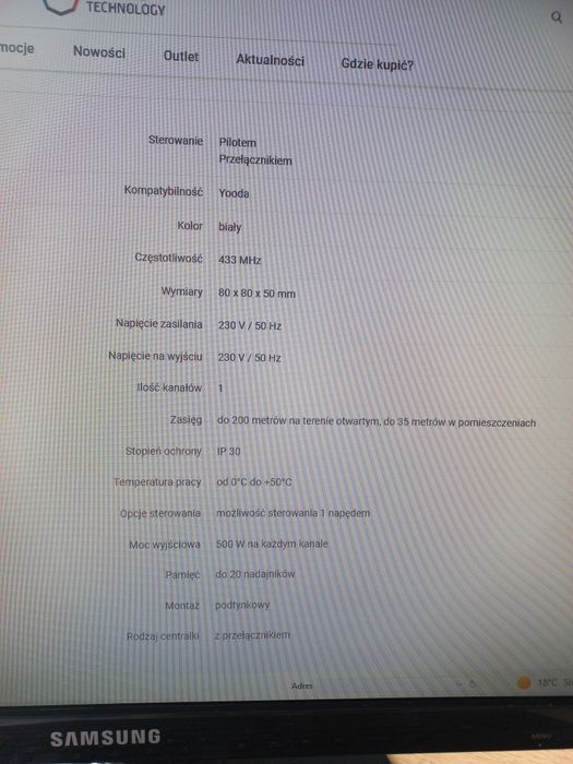 Centralka do rolety Yooda