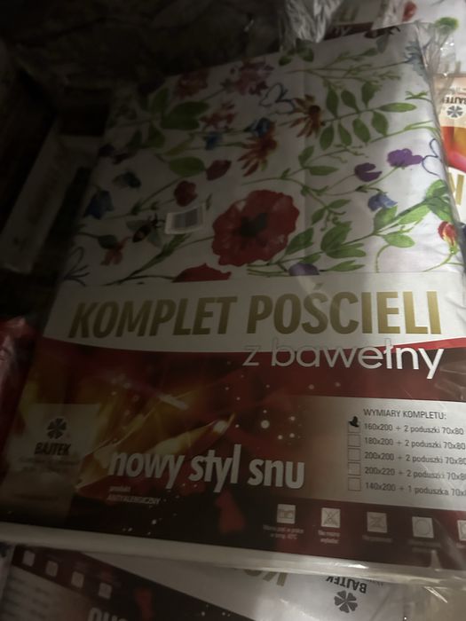 Pościel bawełna 100 kołdra poduszka komplet