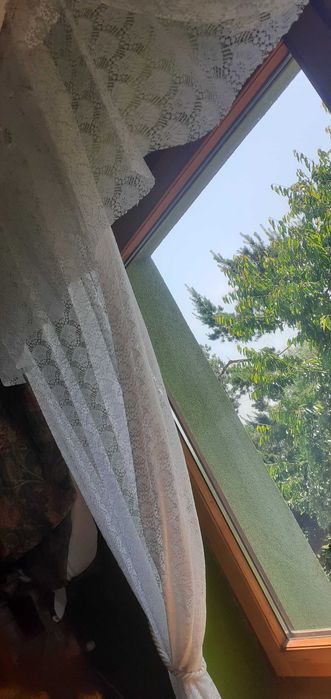 Komplet długich firan + lamberkin