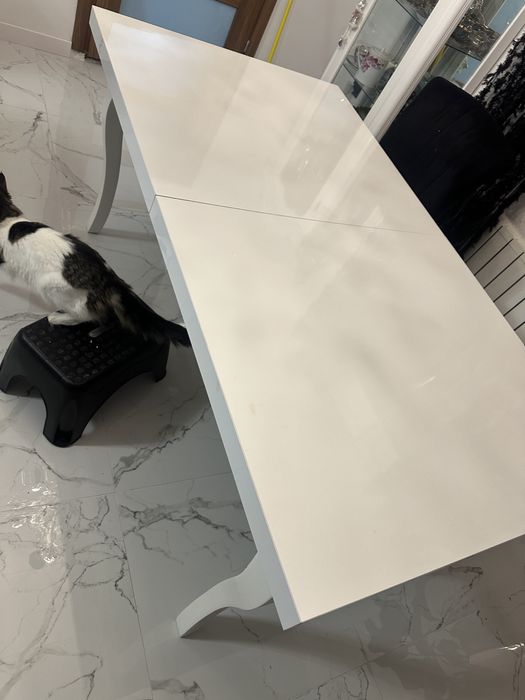 Stół biały połysk glamour