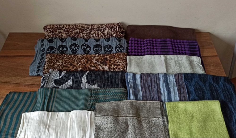 szal duży szeroki szalik kolory komin