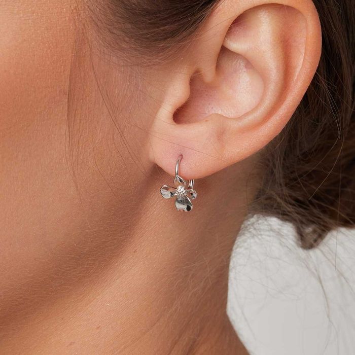 Kolczyki srebrne kwiaty 0,925