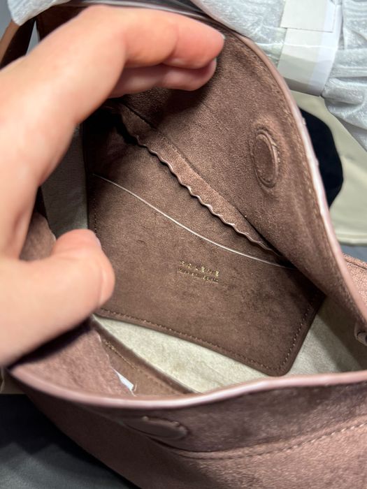 Polene сумка чорна , шоколадна | натуральна замша