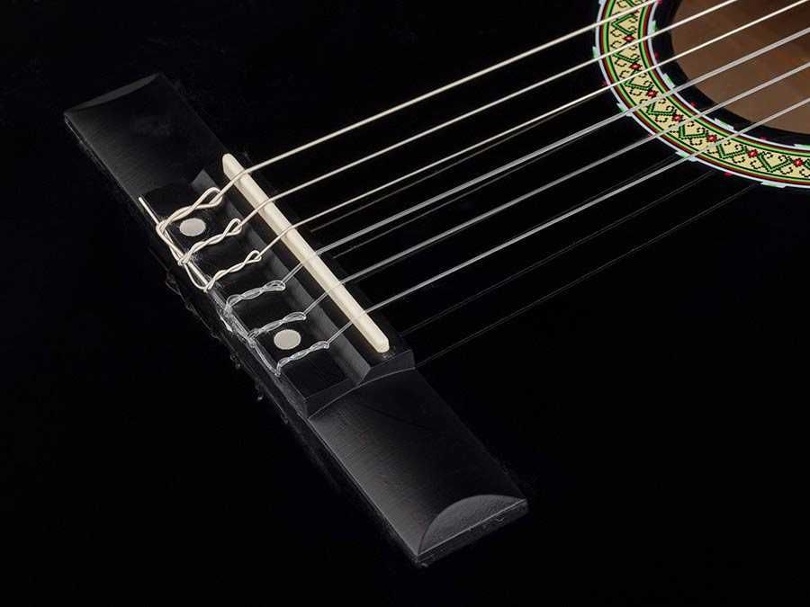 Gitara klasyczna 4/4 A. Martinez czarna | ZESTAW | idealna na początek