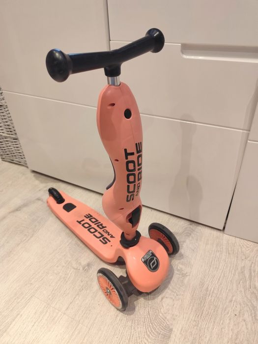 Scoot & Ride, Highwaykick 1, jeździk i hulajnoga 2w1, Peach