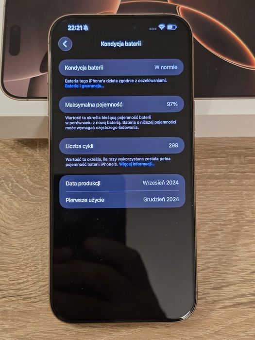 Apple iPhone 16 pro max 256GB gwarancja bateria 97%
