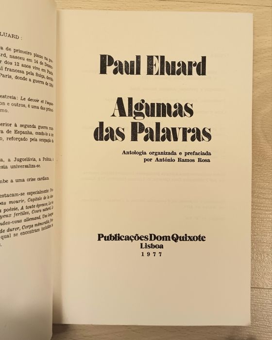 Paul Eluard, Algumas das Palavras.