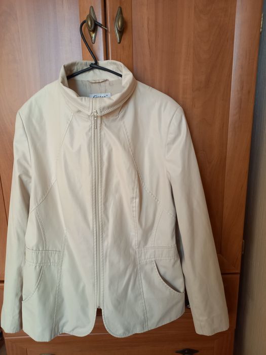 Ecru kurtka damska cienka eko skórka r.42 Getex
