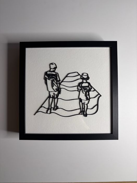 Silhuetas personalizadas em moldura 25x25